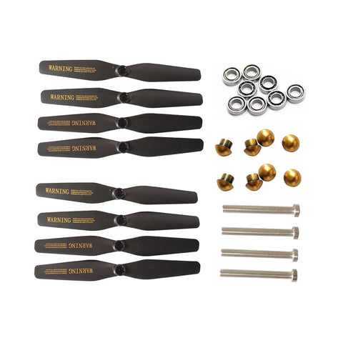 VISUO XS812 xs809s GPS RC Drone part 2set blades propeller + shaft + upgrade bearings RC Quadcopter Spare Parts